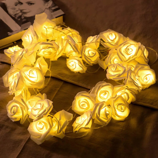 USB/Battery Operated LED Rose Flower String Lights